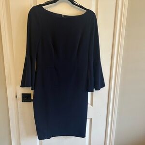 Vince Camuto Navy Long Sleeve Dress
